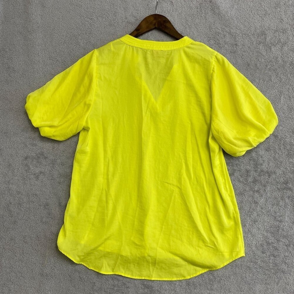 Vince Camuto Women's S Yellow Balloon Sleeve Top - Picture 3 of 8